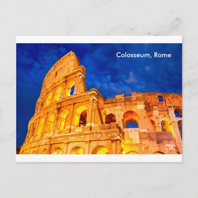 Carte postale Colisée crépuscule Rome (Devant)