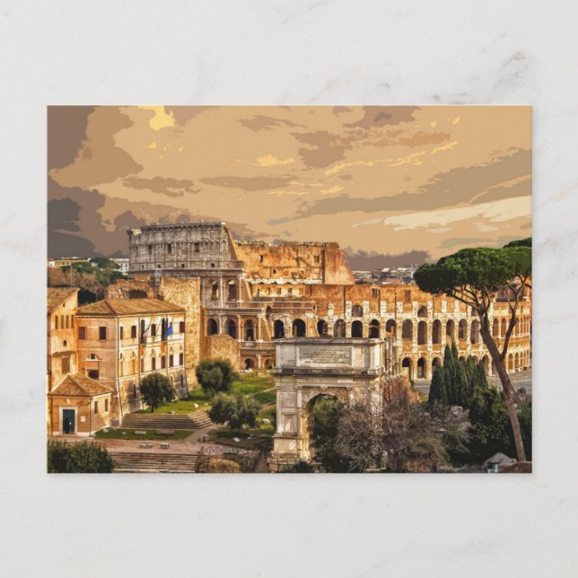 Carte Postale Colisée de Colisée Italie Rome # (Devant)