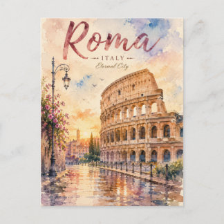 Carte Postale Colisée de la Rome vintage