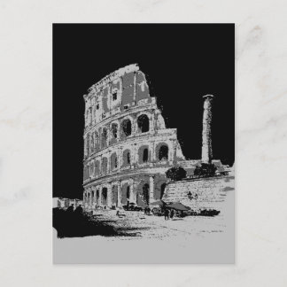 Carte Postale Colisée noire et blanche