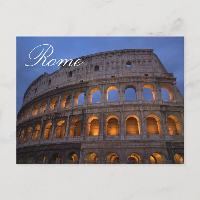 Carte Postale Colisée Rome Italie Photo de voyage (Devant)