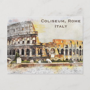 Carte Postale Colisée, Rome, Italie Tourisme Vintage voyage Ajou