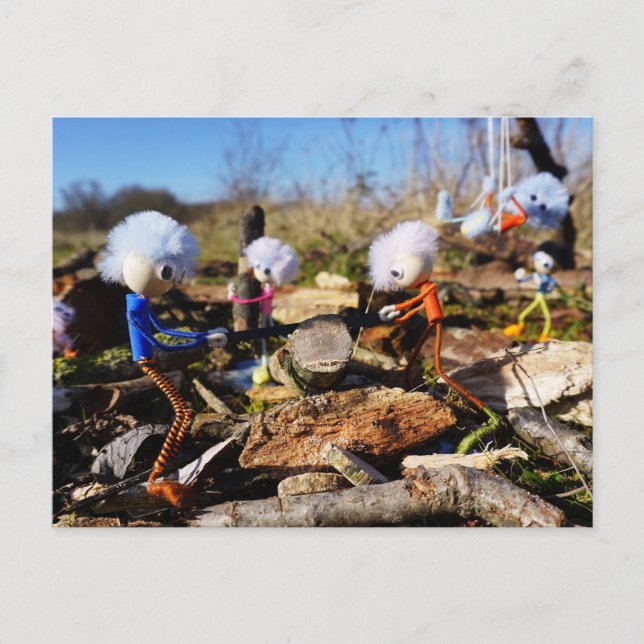 Carte Postale Collaboration de la poupée de Fubby sur une patte  (Devant)