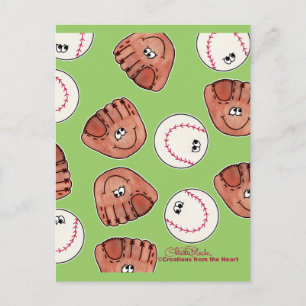 Carte Postale Collage Ball and Glove