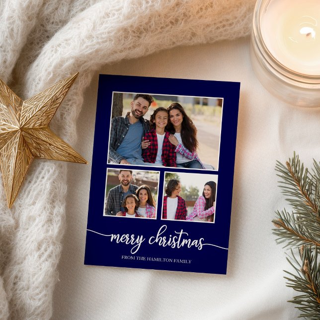 Carte Postale Collage de 3 photos écriture mignonne Joyeux Noël  (Créateur téléchargé)