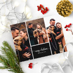 Carte Postale Collage de 3 photos Merry Christmas Stylisé Noir<br><div class="desc">Carte postale Collage de 3 photos Merry Christmas Stylisé Noir</div>