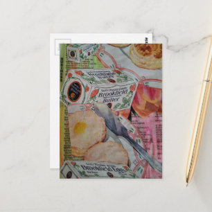 Carte Postale Collage de biscuits et beurre vintage 