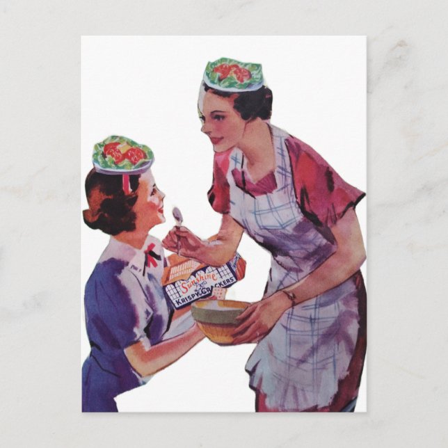 Carte Postale Collage de chapeaux de salade ridicules (Devant)