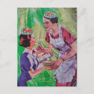 Carte Postale Collage de chapeaux de salade ridicules
