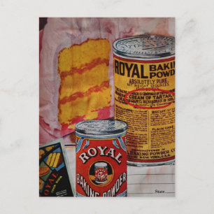 Carte Postale Collage de gâteau délicieux et de levure chimique