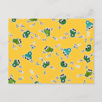Carte Postale Collage de grenouilles