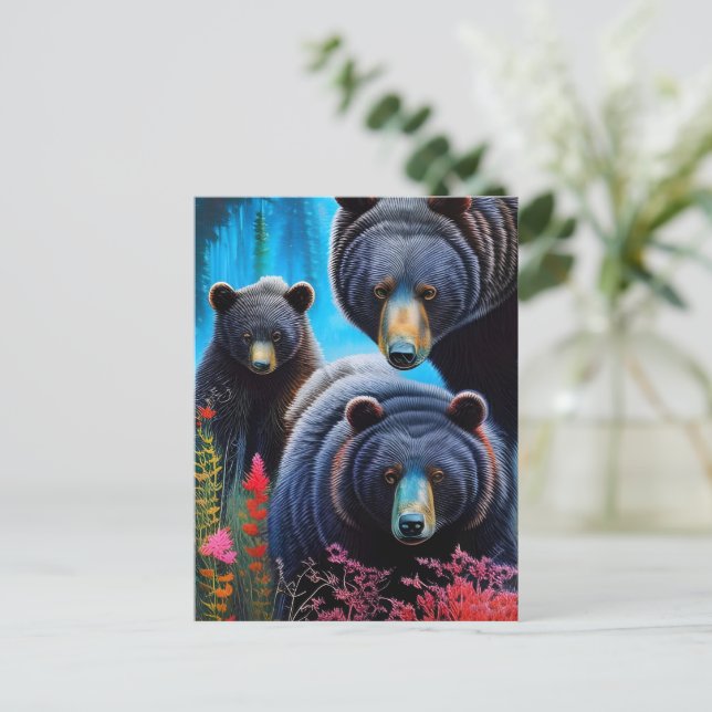 Carte Postale Collage de la famille de l'ours (Debout devant)