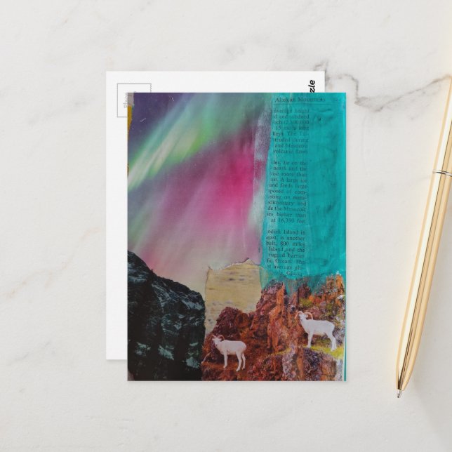 Carte Postale Collage de l'Alaska (Devant/Arrière en situation)