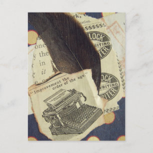 Carte Postale Collage de machine à écrire