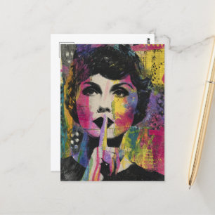 Carte Postale Collage de médias assez mixte