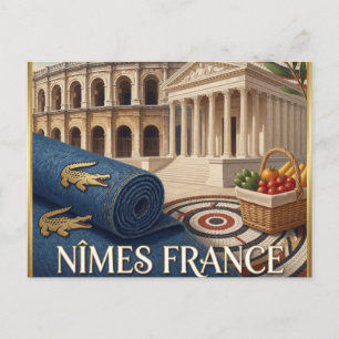 Carte Postale Collage de monument ancien à Nîmes France