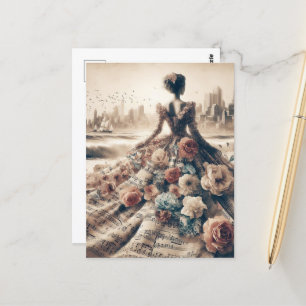 Carte Postale Collage de musique Dance Woman