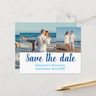 Carte Postale Collage de photos de destination de plage Enregist