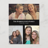 Collage de photos de famille en 3 sections personn