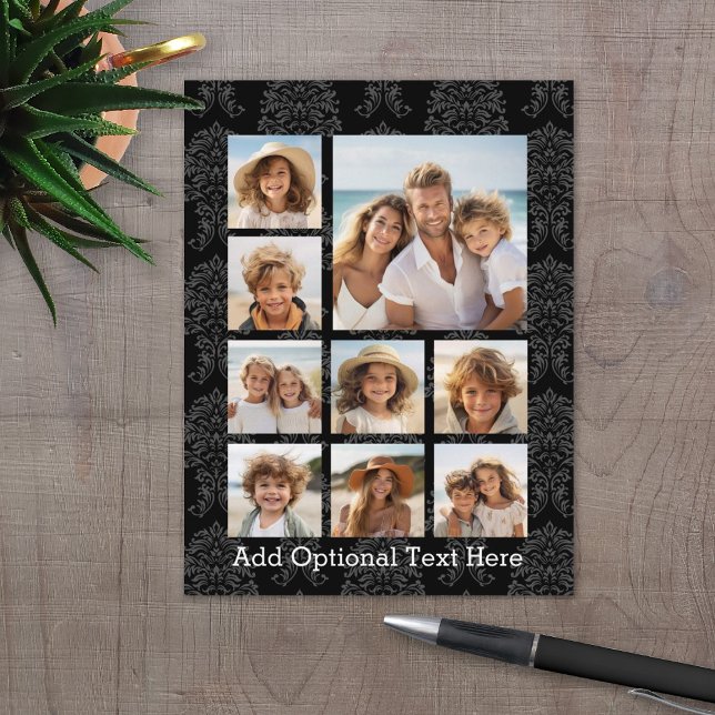 Carte Postale Collage de photos Instagram avec 9 photos carrés (9 Photo personal postcard)