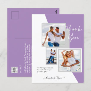 Carte Postale Collage de photos MERCI Mariage/Bébé/Diplômé/TOUT