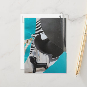 Carte Postale Collage de piano et de chaise