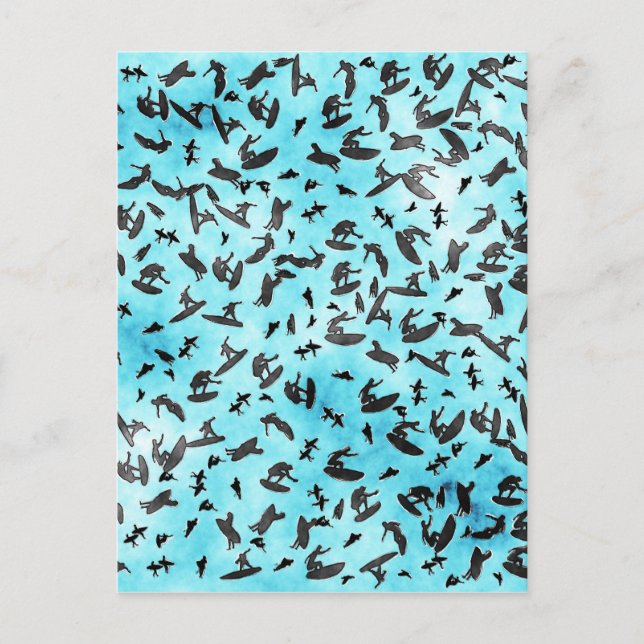 Carte Postale Collage de surf (Devant)