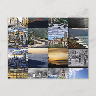 Carte Postale Collage de Tenerife, Îles Canaries