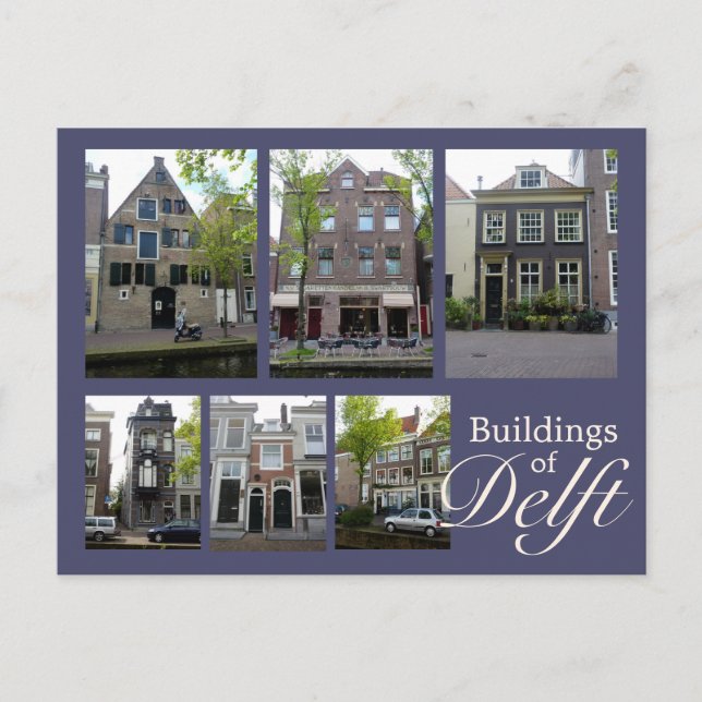Carte Postale Collage des bâtiments Delft (Devant)