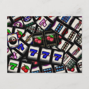 Carte Postale Collage des bobines de machine à sous