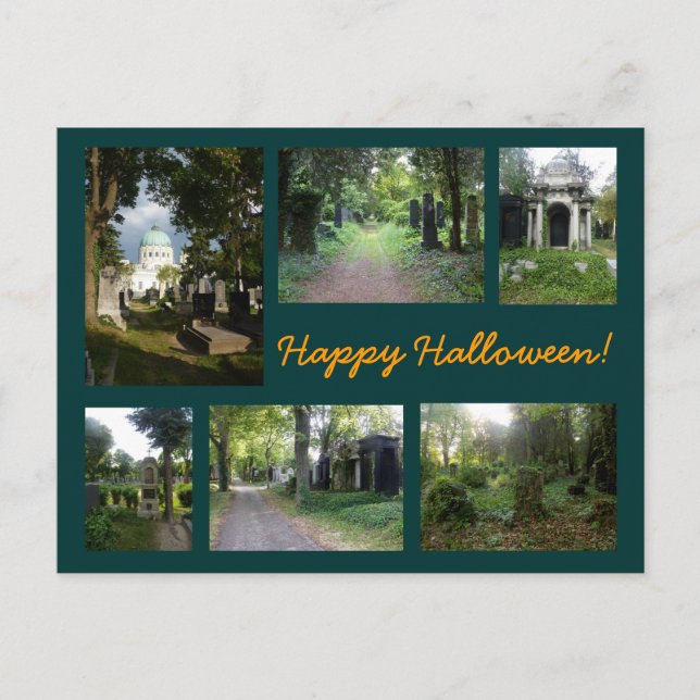 Carte Postale Collage d'Halloween Zentralfriedhof (Devant)