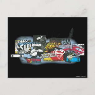 Carte Postale Collage du logo Superman