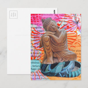 Carte Postale Collage en techniques mixtes sur la paix