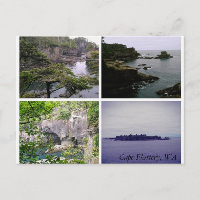 Carte postale collage horizontal du cap Flattery (Devant)