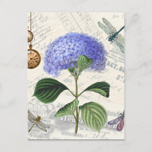 Carte Postale Collage Hydrangea