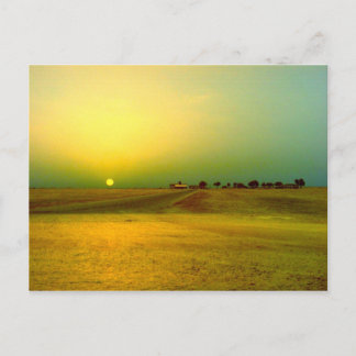 Carte Postale Collage Lever de soleil sur le désert