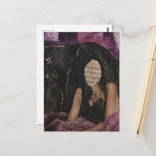 Carte Postale Collage mixte de visage indolore
