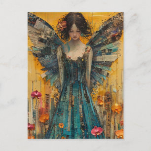 Carte Postale Collage multimédia d'ange