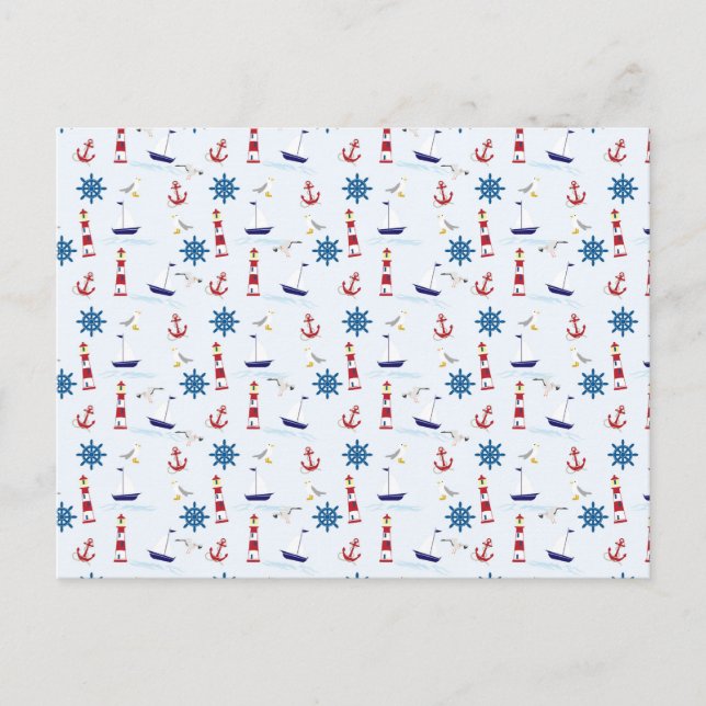 Carte Postale Collage nautique (Devant)