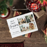 Carte Postale Collage Noël Quatre photos |Notre premier Noël<br><div class="desc">Collage Noël Quatre photos |Notre premier Noël</div>