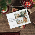 Carte Postale Collage Noël Quatre photos | Vacances merveilleuse<br><div class="desc">Collage Noël Quatre photos | Vacances merveilleuses</div>
