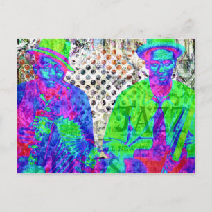 Carte Postale Collage numérique Jazz and Blues