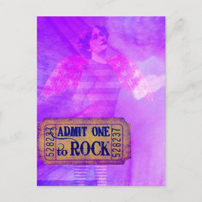Carte Postale Collage numérique Rock and Roll Angel (Devant)