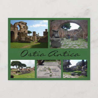 Carte Postale Collage Ostia Antica (Ruines romaines), Rome