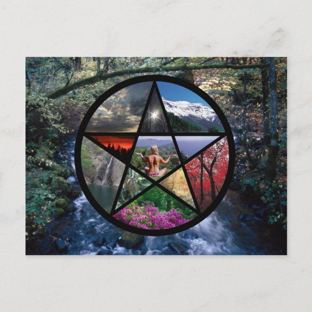 Carte postale Collage Pentacle (Devant)
