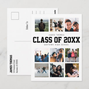 Carte Postale Collage photo de la Faire-part de graduation perso