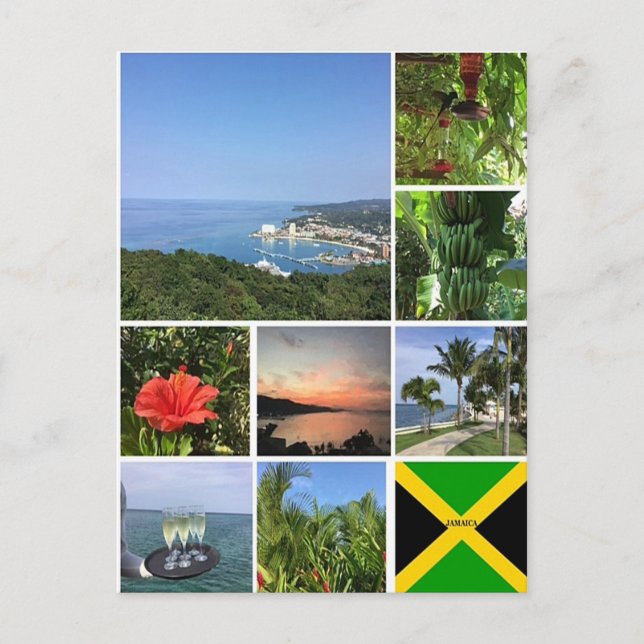 Carte Postale Collage photo de la Jamaïque (Devant)