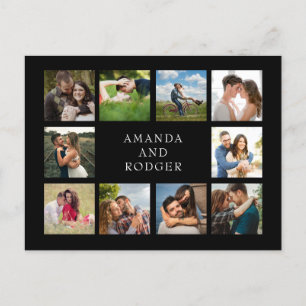 Carte Postale Collage photo dix Mariages noir