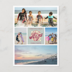 Carte Postale Collage photo Ibiza Vacances en famille ou entre a