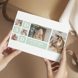 Carte Postale Collage Photo Moderne de Menthe Meilleur Cadeau po